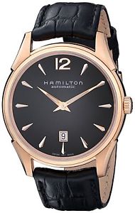Hamilton Men's H38645735 Jazzmaster Slim Black Dial Watch