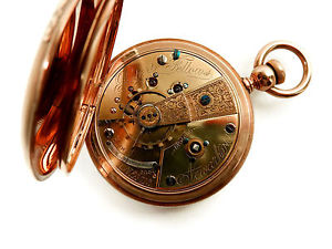 Mega Rare Antique 18K Solid Gold Newark Watch Co 18s Pocket Watch Mint Serviced