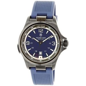 Victorinox Men's 241707 Night Vision Analog Display Swiss Quartz Blue Watch