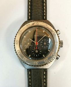 VINTAGE CHRONOGRAPH GALLET 40-68 3 REGISTER WATCH WORKING GREAT