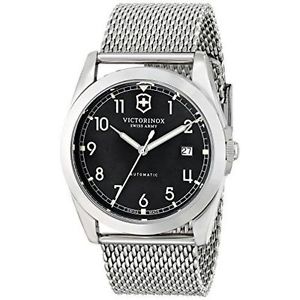 Victorinox Unisex 241587 "Infantry" Silver-Tone Stainless Steel Watch with Mesh