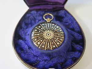 Enamel  Gold Pocket Watch