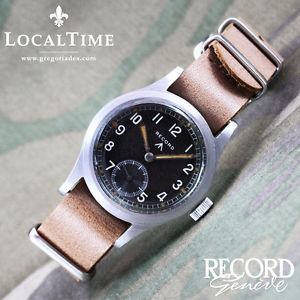 1940's RECORD [Swiss] Dirty Dozen WWW MOD WW2 Vintage Military Watch Cal. 022K