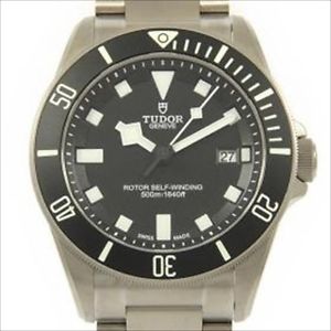 Tudor Pelagos Watch Black 25500TN 25500 TN Used Titanium TI Stainless Steel