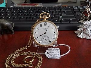 Vtg 1941 Ball Hamilton R.R. G.F. 999P 21J Size 16 Pocket Watch Serial #B654221