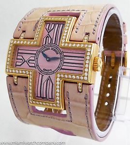 Ladies Roger Dubuis "Follow Me" Watch - 18k Rose Gold & Factory Set Dia Bezel
