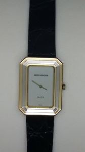 Harry Winston Classic 222 Two-Tone 18k Gold Watch with Leather Strap No. 63