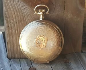 1918 Elgin 14k Solid Gold Hunter Case 15 Jewel Pocket Watch Grade 314 Model 2
