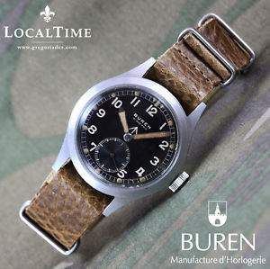 1940's BUREN [Swiss] Dirty Dozen WWW MOD WW2 Vintage Military Watch 15j Cal. 462