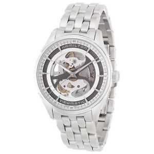 Hamilton Jazzmaster Viewmatic Grey Skeleton Dial Stainless Steel Mens Watch H425