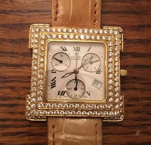 18K Gold & Diamond Watch The Royal Diamond, Swiss 4.59ct Diamonds Retail $25,000