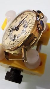 WATCH VINTAGE TAVANNES CHRONO  CAL. LANDERON 42 (?) GOLD 18 KT.