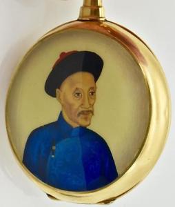 MUSEUM historic Chinese Duplex Qing Dynasty Gild&Enamel watch.Daoguang Emperor