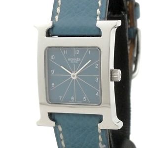 Auth HERMES H watch HH1.210 Women's Quartz SS&Leather 189193