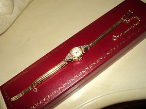 WOMAN'S VINTAGE VENUS WATCH 10mm YELLOW GOLD 18k  DIAMONDS 24gr*UNIQUE MINIATURE