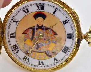 MUSEUM historic Chinese Qing Dynasty 18k gold fancy case watch.Guangxu Emperor