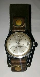 USS E.A GREENE DD-711 1966 Combat AWARD Vietnam Watch with Newspaper Article