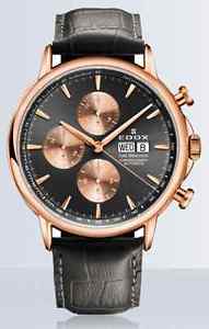 EDOX "LES BEMONTS" CHRONOGRAPH AUTOMATIC DAY-DATE - Ref. 01120 37R GIR