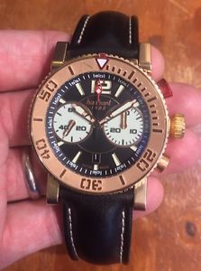 Hanhart 18K Rose Gold "Primus" Chronograph Watch 44mm Automatic Retail Over 20K!