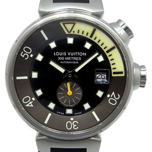 F / S Pre-owned LOUIS VUITTON Tambour Diving Q1031 Small Seconds Rubber Band