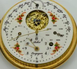 WOW! MUSEUM Verge Fusee Calendar REGULATOR DIAL watch.ENAMEL . Hieronymus Bosch