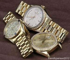 3Pcs of Customized After market 18K Solid Super18238,18038,68278 Honeycomb Dial