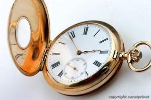 Ch. Suchy & Fils Halbsavonette Taschenuhr  585 er 14kt Gold um 1900 #