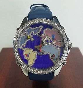 Jacob & Co Five Time Zone 47mm Diamond Watch MSRP $21,600.00