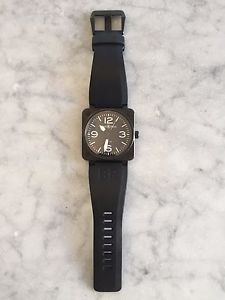 Bell & Ross BR01-92 Carbon Wrist Watch with extra bands
