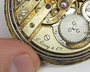 Vintage L. LEROY & Cie pocket watch movement, minute repeater, parts or project