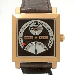 Auth PIERRE KUNZ Retrograde Second Date PKL015SDR Men's Automatic RG 200131