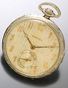 Exceptionally Rare 18K White-Gold Hamilton Masterpiece 23-Jewel Pocket Watch