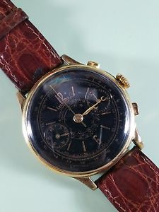 Vintage oversized Eberhard Black Dial Chronograph Mens sport watch