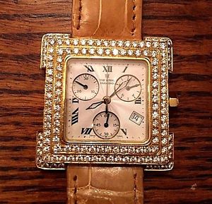 18K Gold & Diamond Watch The Royal Diamond, Swiss 4.59ct Diamonds Retail $25,000