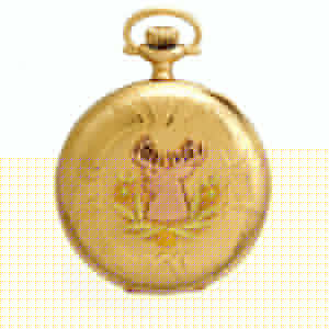 ANTIQUE 17 JEWEL 16 SIZE 14K MULTICOLOR GOLD DEER CASE ELGIN POCKET WATCH CA1915
