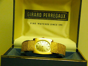GIRRARD PERREGAUX ANTIQUE 14K SOLID GOLD SWISS MADE MEN'S/LADY'S WATCH, MINT !