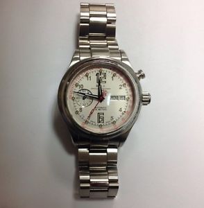 Ball Trainmaster Pulsemeter Day Date White Dial Watch CM1038D SS