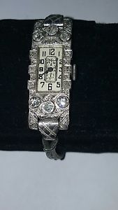 ANTIQUE PLATINUM CYMA WATCH