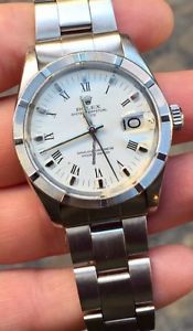 Rolex Date (datejust) Acciaio Plexy 34 mm steel godronata ref 1500