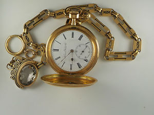 pocket watch one of a kind Tavannes Watch Co. 14 K  2 1/8 inch diameter