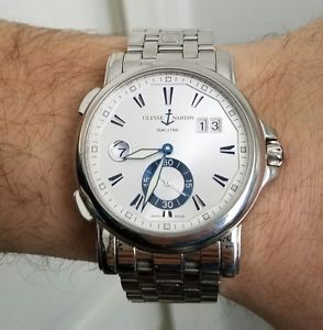 Ulysse Nardin Dual Time Big Date GMT Stainless Steel Watch 243-55