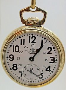 VINTAGE BALL HAMILTON 999B 21 JEWEL OFFICIAL RAILROAD BALL STANDARD CASE 2C