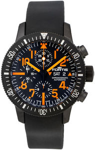 Fortis B-42 Black Mars 500 Automatic Chrono Mens Watch Limited Ed 638.28.13.K