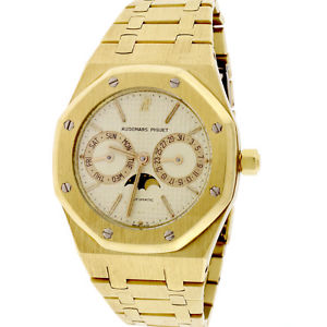 Audemars Piguet Royal Oak 18K Gold Moonphase Calendar Automatic Mens Watch