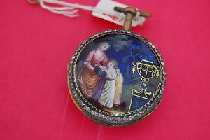 ENAMEL MOTHER AND DAUGHTER VERGE FUSEE CA.1750'S WORKING EXCELLENT CONDITION