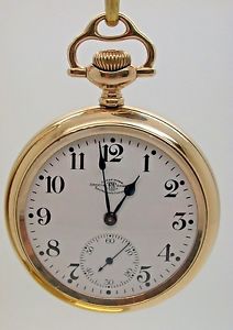 VINTAGE BALL HAMILTON M 999 23 JEWEL POCKET WATCH 1910 GOLD FILLED CASE 1C