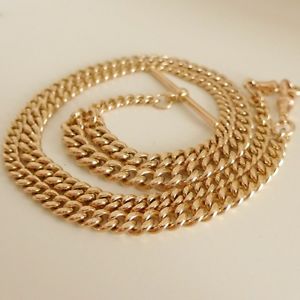 RARE ANTIQUE 9CT ROSE GOLD DOUBLE POCKET WATCH ALBERT EXTRA LONG 29" HEAVY 85G