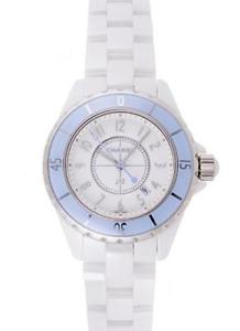 Free Shipping Pre-owned CHANEL J12 H4340 Quartz Limited Edition 1200 Women