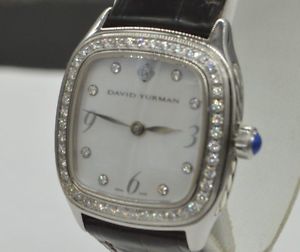w380     DAVID YURMAN  LADYS DIAMOND DIAL&DIAMOND BAZEL,STAINLESS STEEL WATCH.