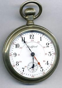 18 size 24 jewel Rockford g. 900 fully marked 24 hr dial time zone hands